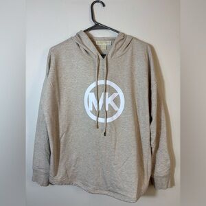 NEW Women’s Michael Kors Gold And White Accent Cream Sweatshirt Hoodie Pullover